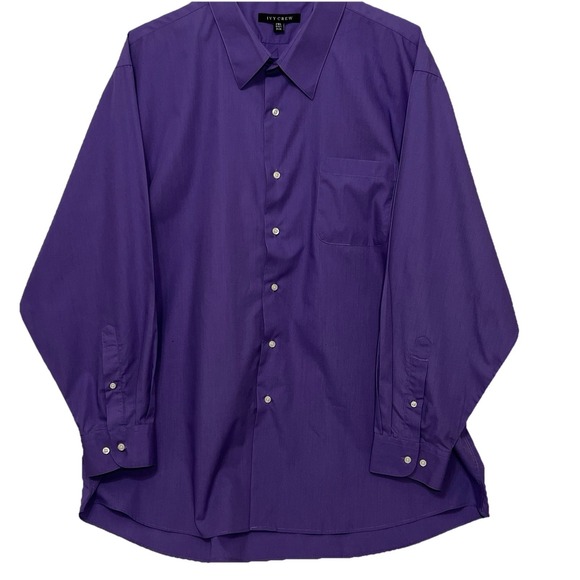 Ivy Crew Other - Ivy‎ Crew Long Sleeve Button Up Dress Shirt Purple Men Size 2XL 18-18.5 34/35